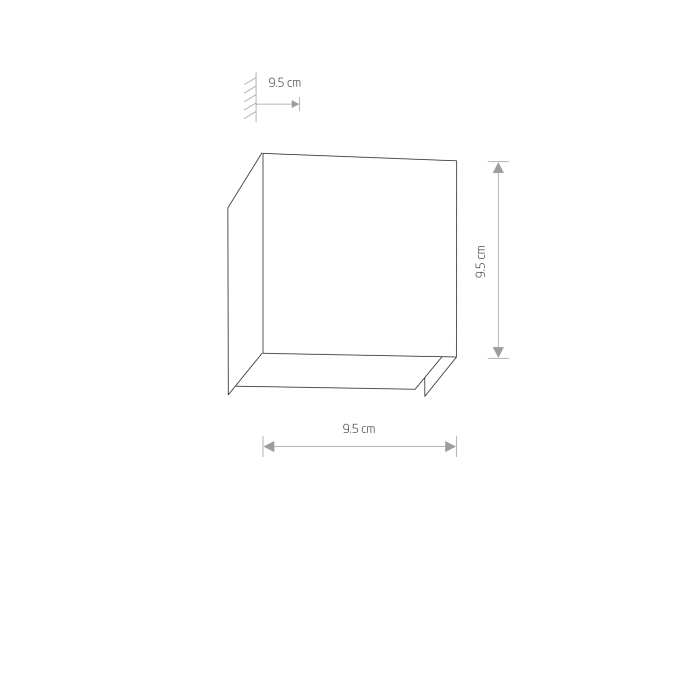Nowodvorski CUBE Ścienna Kinkiet Max moc 1x35W G9  Grafitowy 5272