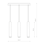 Nowodvorski EYE Sufitowa Wisząca Max moc 3x10W only LED GU10  Biały 6481