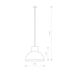 Nowodvorski WORKS Sufitowa Wisząca Max moc 1x60W E27  Concrete 6510