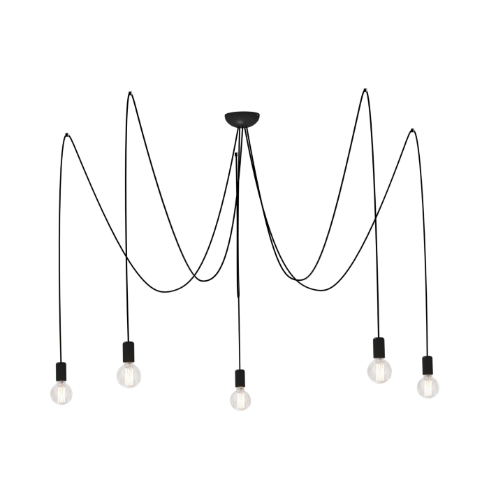 Nowodvorski SPIDER Sufitowa Wisząca Max moc 5x60W E27  Czarny 6788