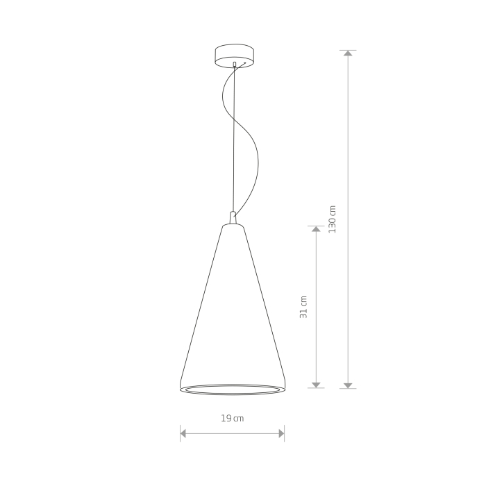 Nowodvorski VOLCANO L Sufitowa Wisząca Max moc 1x60W E27  Szary 6852