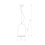 Nowodvorski LAVA Sufitowa Wisząca Max moc 1x60W E27  Szary 6855