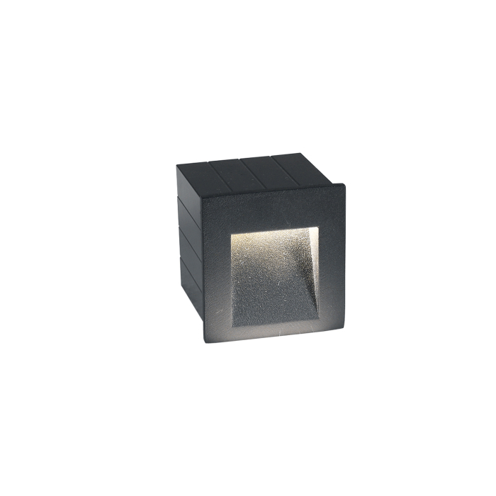 Nowodvorski STEP LED Zewnętrzna Ścienna Wbudowana Max moc 3W LED IP44 Grafitowy 6907