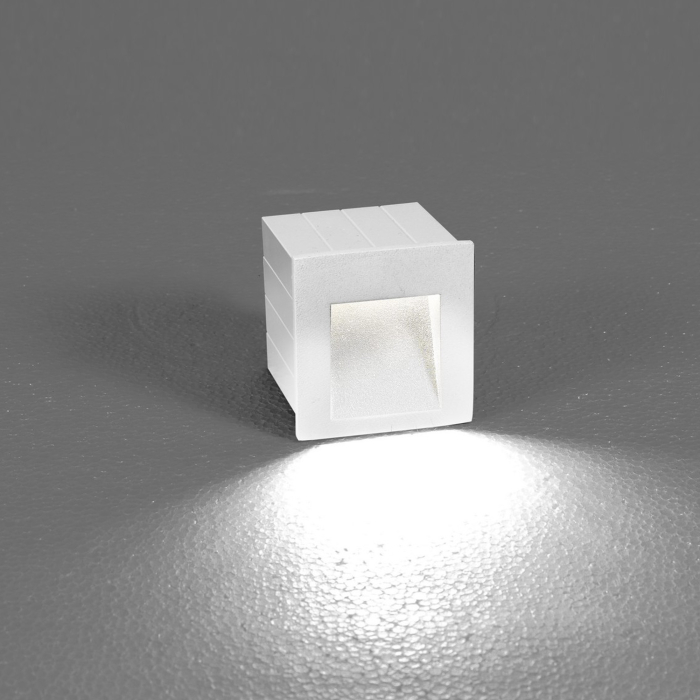 Nowodvorski STEP LED Zewnętrzna Ścienna Wbudowana Max moc 3W LED IP44 Biały 6908