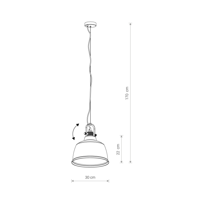 Nowodvorski AMALFI L Sufitowa Wisząca Max moc 1x40W E27  Złoty 8381