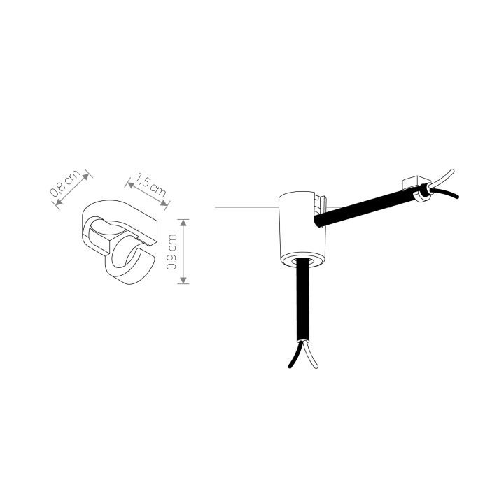 Nowodvorski CAMELEON MOUNTING B System konfigurowalny CAMELEON  Akcesoria montażowe Czarny 8393