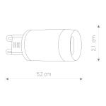 Nowodvorski BULB LENS LED, G9, 3W Źródła światła i akcesoria G9 Max moc 3W LED  8447