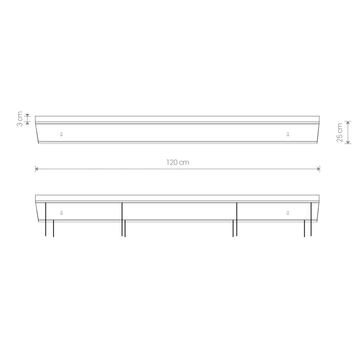 Nowodvorski CAMELEON CANOPY C 1200 System konfigurowalny CAMELEON Puszka Max moc 40W  Czarny 8554