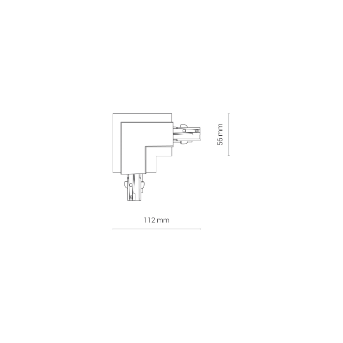 Nowodvorski CTLS REC POWER L CONN LEFT BL (LL) Oświetlenie komercyjneSystemy konfigurowalne Akcesoria Podtynkowe Max moc 16A, 3