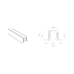 Nowodvorski CTLS RECESSED TRACK 3 CIRCUIT 1M Biały Szynoprzewód Podtynkowe Max moc 16A,