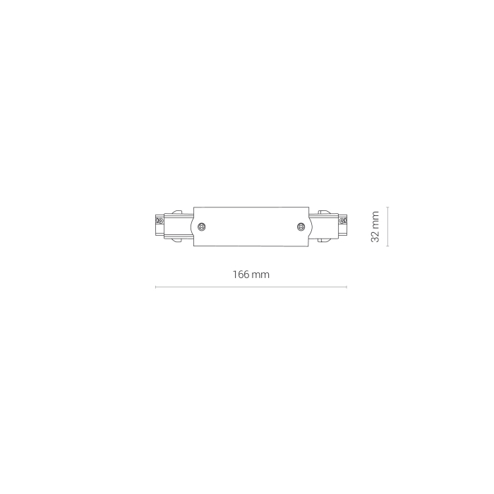 Nowodvorski CTLS POWER STRAIGHT CONNECTOR Oświetlenie komercyjneSystemy konfigurowalne Akcesoria Natynkowe Max moc 16A, 3,7kVA