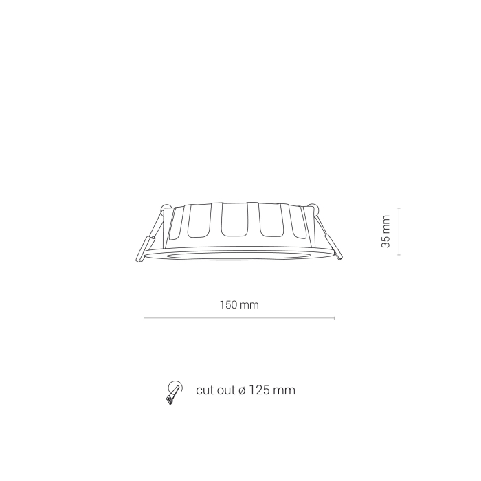Nowodvorski CL KOS LED 10W Oświetlenie komercyjne Spot lampy LED Podtynkowa Max moc 10W LED IP44 Biały 8780