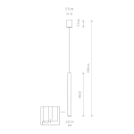 Nowodvorski LASER 490 Sufitowa Wisząca Max moc 1x10W only LED G9  Czarny 8797