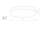 Nowodvorski KASAI SENSOR Sufitowa Plafon Max moc 2x40W E27  Biały 8827