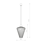 Nowodvorski WAVE L Sufitowa Wisząca Max moc 1x60W E27  Mosiądz 8857