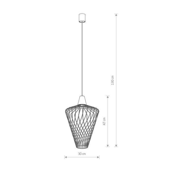 Nowodvorski WAVE L Sufitowa Wisząca Max moc 1x60W E27  Mosiądz 8857