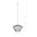 Nowodvorski WAVE S Sufitowa Wisząca Max moc 1x60W E27  Mosiądz 8861