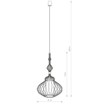 Nowodvorski ABI M Sufitowa Wisząca Max moc 1x40W E27  Czarny 8866