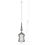 Nowodvorski ABI S Sufitowa Wisząca Max moc 1x40W E27  Czarny 8870