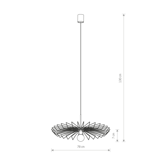 Nowodvorski UMBRELLA Sufitowa Wisząca Max moc 1x60W E27  Czarny 8873
