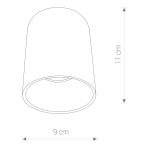 Nowodvorski EYE TONE Spot Natynkowa Max moc 1x10W only LED GU10  Biały 8925