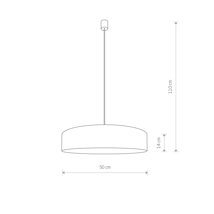Nowodvorski TURDA Sufitowa Wisząca Max moc 3x25W only LED E27  Szary 8946