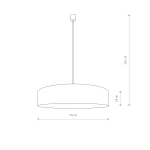 Nowodvorski CROCO Sufitowa Wisząca Max moc 3x25W only LED E27  Szary 8948