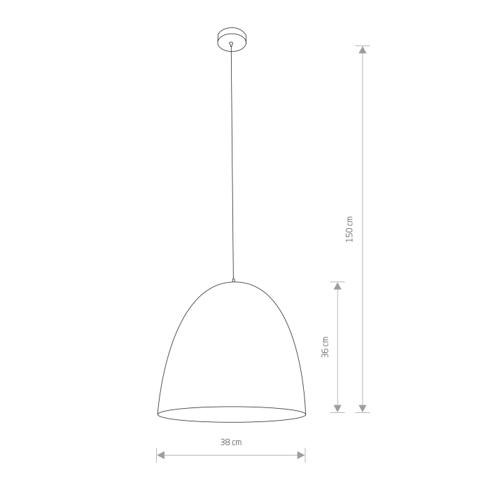 Nowodvorski EGG M Sufitowa Wisząca Max moc 1x40W E27  Biały 9021