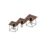Nowodvorski COBA ANTIQUE Sufitowa Plafon/Przysufitowa Max moc 3x60W E27  Ciemne drewno 9043