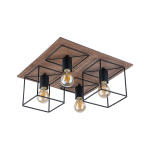 Nowodvorski COBA ANTIQUE Sufitowa Plafon/Przysufitowa Max moc 4x60W E27  Ciemne drewno 9044