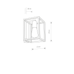 Nowodvorski CRATE Ścienna Kinkiet Max moc 1x60W E27  Czarny 9046