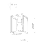 Nowodvorski CRATE Ścienna Kinkiet Max moc 1x60W E27  Czarny 9046