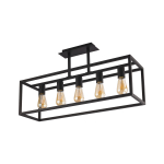 Nowodvorski CRATE Sufitowa Plafon/Przysufitowa Max moc 5x60W E27  Czarny 9047