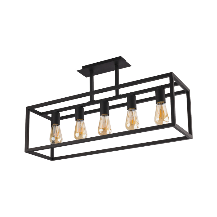 Nowodvorski CRATE Sufitowa Plafon/Przysufitowa Max moc 5x60W E27  Czarny 9047