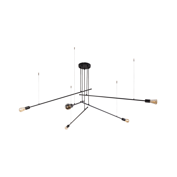 Nowodvorski PILE Sufitowa Wisząca Max moc 5x60W E27  Czarny 9127