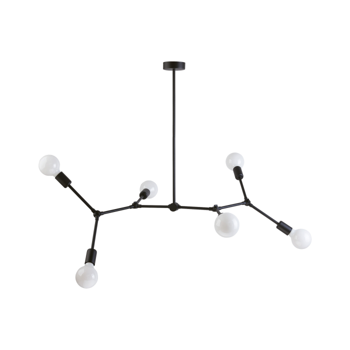 Nowodvorski TWIG Sufitowa Plafon/Przysufitowa Max moc 6x60W E27  Czarny 9138