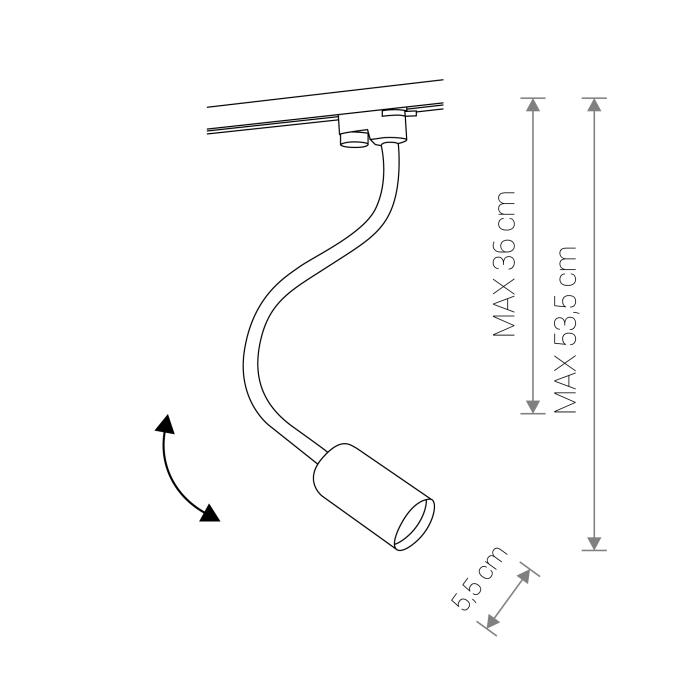 Nowodvorski PROFILE EYE FLEX System konfigurowalny System PROFILE Oprawa Max moc 1x10W only LED GU10  Czarny 9332
