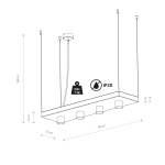 Nowodvorski PLANT Sufitowa Wisząca Max moc 4x35W GU10  Czarny 9381