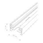 Nowodvorski PROFILE TRACK 2 M System konfigurowalny System PROFILE Szynoprzewód  Czarny 9452