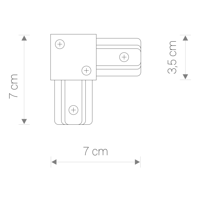 Nowodvorski PROFILE L CONNECTOR System konfigurowalny System PROFILE Akcesoria Natynkowe  Czarny 9455