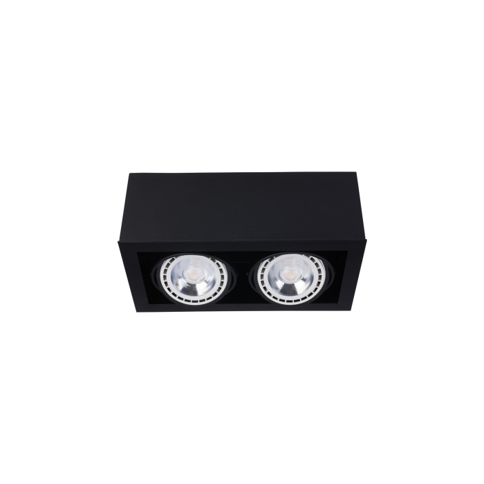 Nowodvorski BOX ES111 Sufitowa Plafon/Przysufitowa Max moc 2x15W GU10 ES111  Czarny 9470