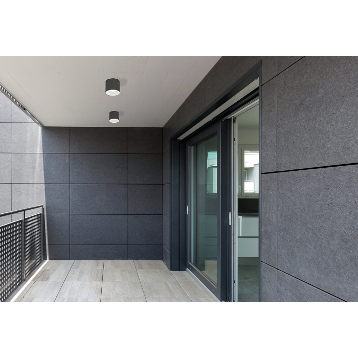 Nowodvorski HEXA Zewnętrzna Sufitowa Plafon Max moc 1x35W GU10 IP44 Grafitowy 9565