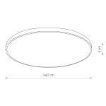 Nowodvorski AGNES ROUND LED Sufitowa Plafon Max moc 64W LED IP44 Czarny 8206