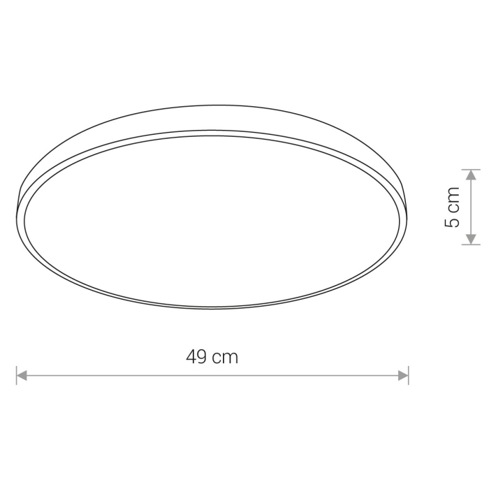 Nowodvorski AGNES ROUND LED Sufitowa Plafon Max moc 32W LED IP44 Czarny 8205