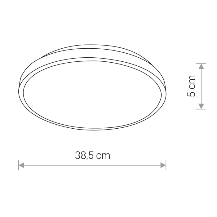 Nowodvorski AGNES ROUND LED Sufitowa Plafon Max moc 22W LED IP44 Czarny 8204