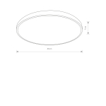 Nowodvorski AGNES ROUND LED Sufitowa Plafon Max moc 32W LED IP44 Biały 8187