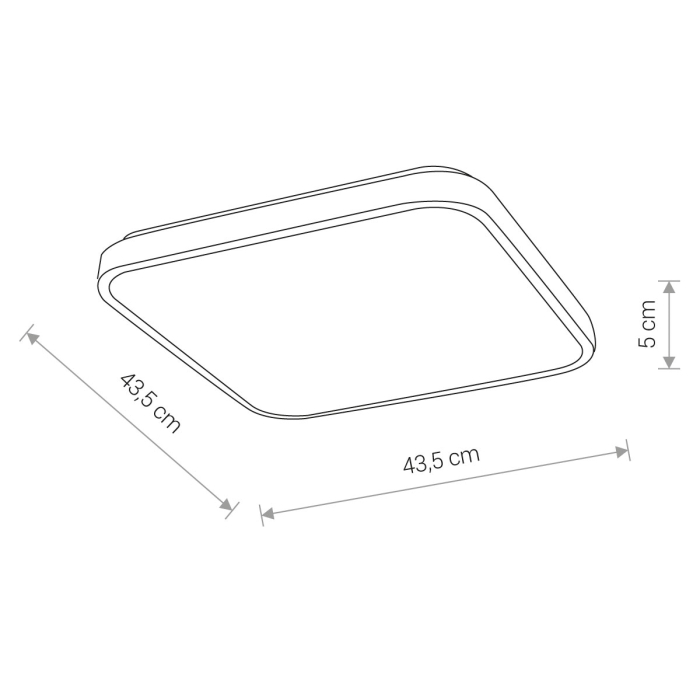 Nowodvorski AGNES SQUARE LED Sufitowa Plafon Max moc 32W LED IP44 Czarny 8110