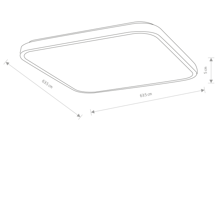 Nowodvorski AGNES SQUARE LED 64W Sufitowa Plafon Max moc 64W LED IP44 Biały 8133