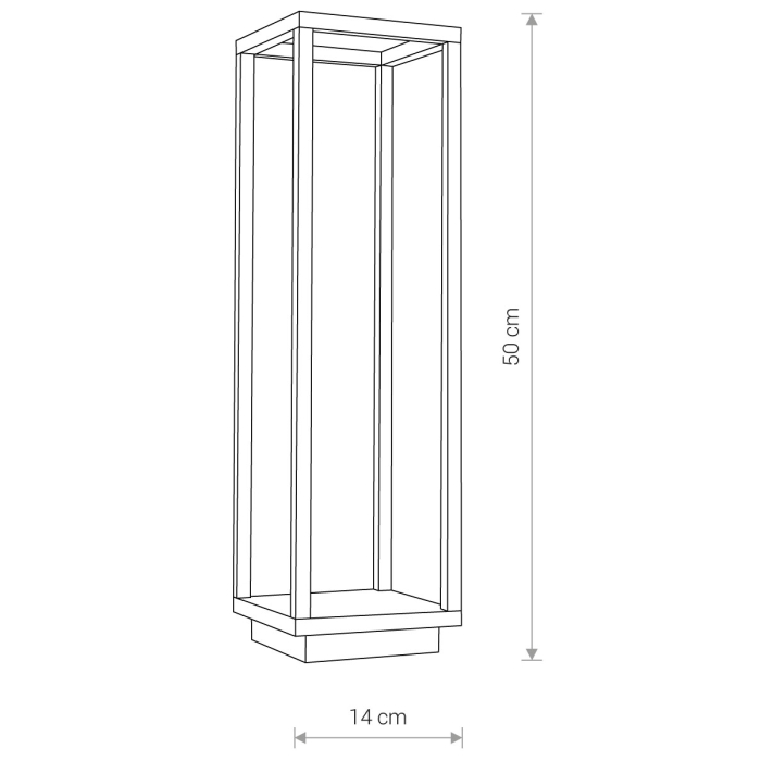 Nowodvorski SYMMETRY LED Zewnętrzna Słupek Max moc 7W LED IP54 Grafitowy 8180