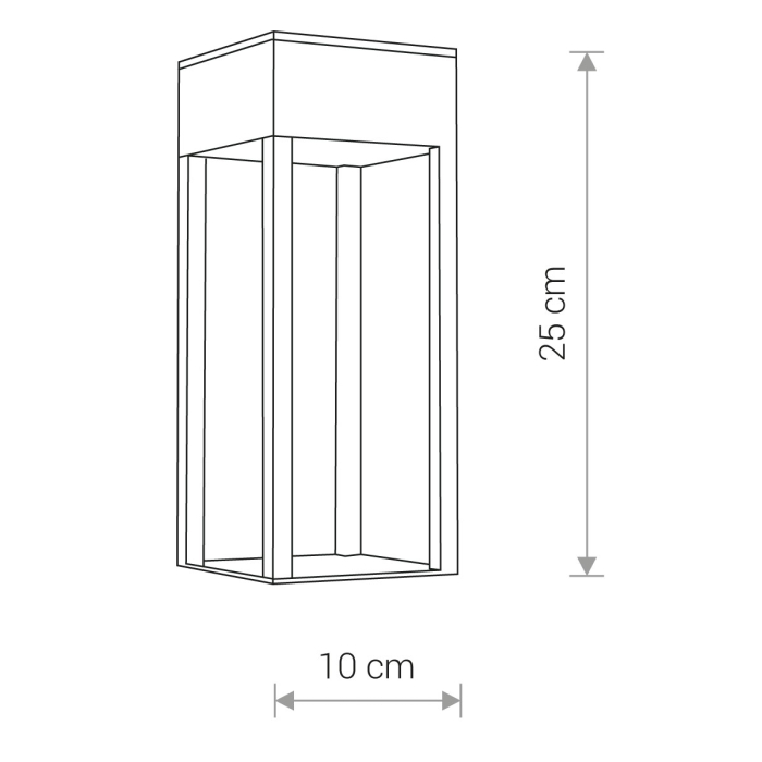 Nowodvorski STRUCTURE LED Zewnętrzna Ścienna Natynkowa Max moc 13W LED IP54 Czarny 8146
